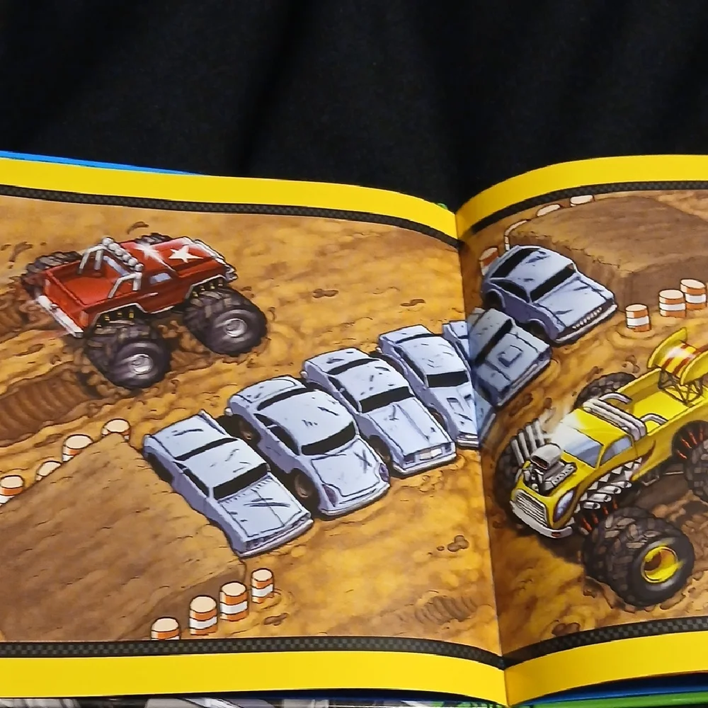 Monster Trucks Hardcover Book By Hot Wheels. Read 3 TEXAS HEB